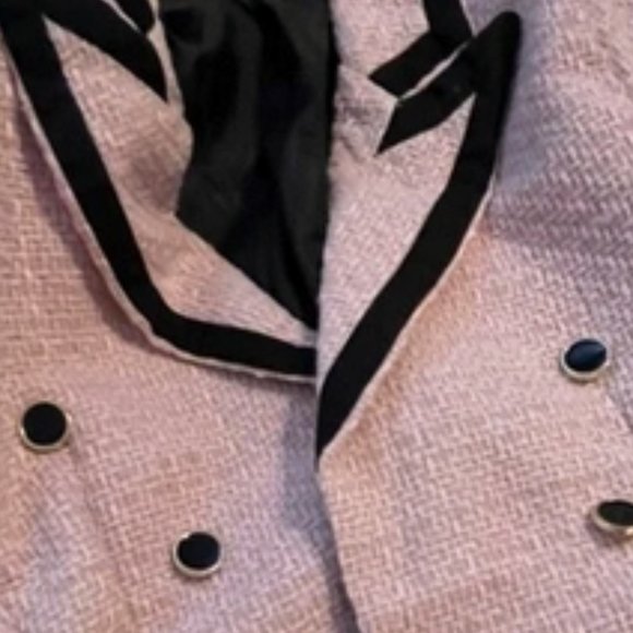 Pink tweed  black trimmed Blazer - Picture 10 of 10